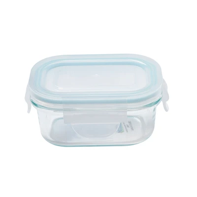 Gambar Glasslock Wadah Makanan Rectangle 150 ml Transparan Random