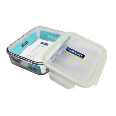Gambar Glasslock Wadah Makanan Rectangle 2 Liter Transparan Random