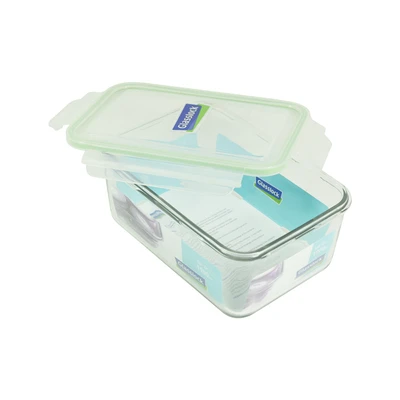 Gambar Glasslock Wadah Makanan Rectangle 1.9 Liter Transparan Random