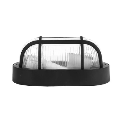 Gambar Eglo Anola Lampu Dinding Outdoor Oval E27 - Hitam