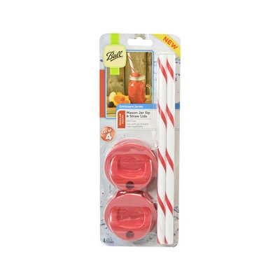Gambar Jarden Home Ball Tutup Gelas Dan Sedotan Set 4 pcs