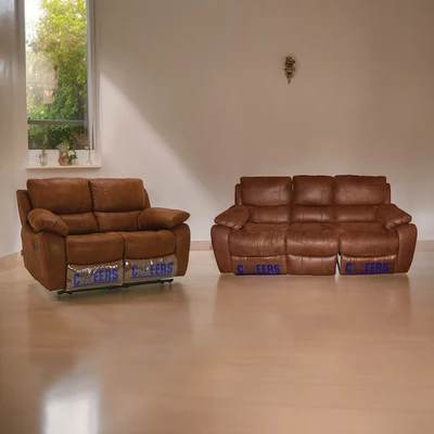 Jual Cheers Maclaine Set Sofa Recliner Fabric 2 3 Seater Cokelat Terbaru Ruparupa