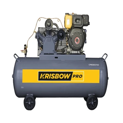 Gambar Krisbow Kompresor Angin Diesel 7.5Hp 420L 12Bar Cpbde0742