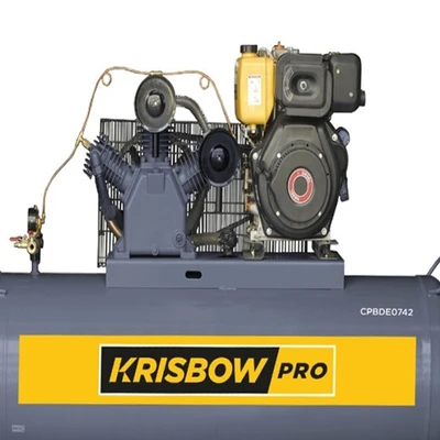 Gambar Krisbow Kompresor Angin Diesel 7.5Hp 420L 12Bar Cpbde0742