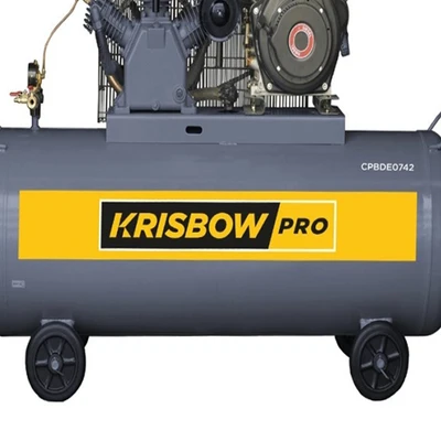 Gambar Krisbow Kompresor Angin Diesel 7.5Hp 420L 12Bar Cpbde0742