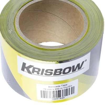 Gambar Krisbow Pita Perekat Barikade 0.7X200 M - Kuning/Hitam
