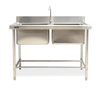 Gambar Kris Wastafel Cuci Piring Double Sink 120 cm - Silver