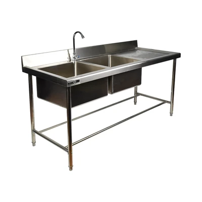 Gambar Kris 180 cm Wastafel Cuci Piring Double Sink - Silver