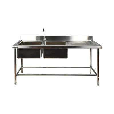Gambar Kris 180 cm Wastafel Cuci Piring Double Sink - Silver