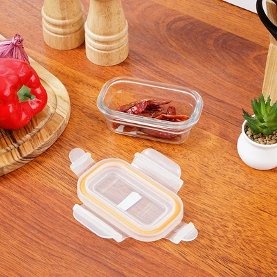 Gambar Glasslock Wadah Makanan Oven Ring Taper Rectangle 150 ml - Oranye