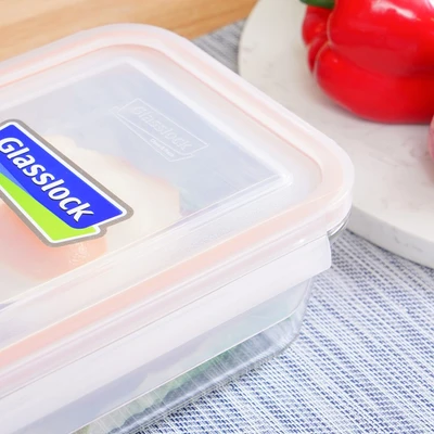 Gambar Glasslock Wadah Makanan Oven Ring Taper Rectangle 970 ml - Oranye