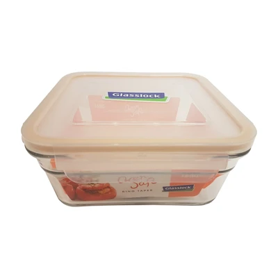 Gambar Glasslock Wadah Makanan Oven Ring Taper Square 900 ml - Kuning
