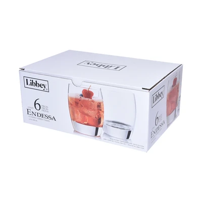 Gambar Libbey Endessa Gelas 266 ml Set 6 Pcs Transparan