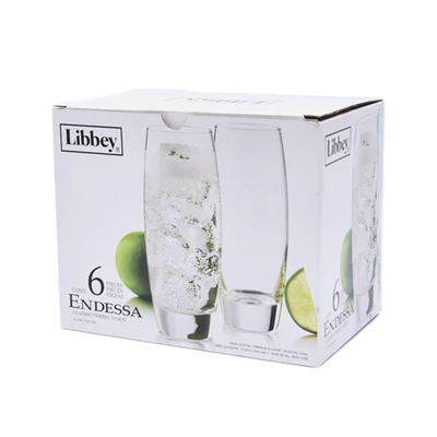 Gambar Libbey Endessa Gelas 355 ml Set 6 Pcs Transparan