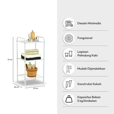 Gambar Informa Rak 3 Tingkat Minimalis - Putih