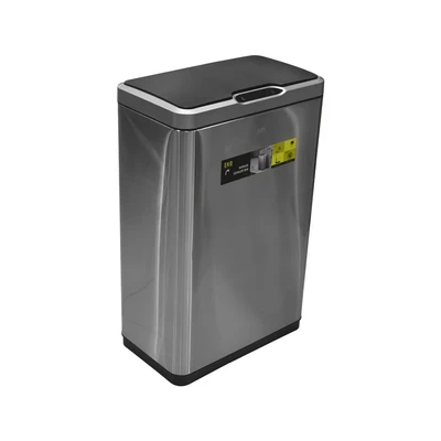 Gambar Eko Caravel Tempat Sampah Sensor Gerak Stainless Steel 80 Liter - Silver