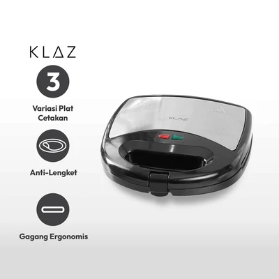 Gambar Klaz Toaster Sandwich Waffle 3 In 1 - Hitam