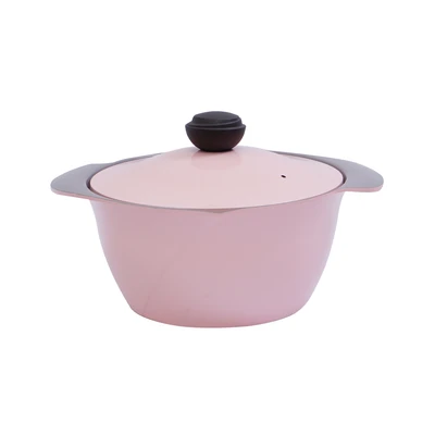 Gambar Cheftopf Panci Casserole Ceramic Coating 26 cm - Pink