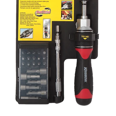Gambar Krisbow Obeng Ratchet Dengan Bit Lrrs29 Set 29 pcs
