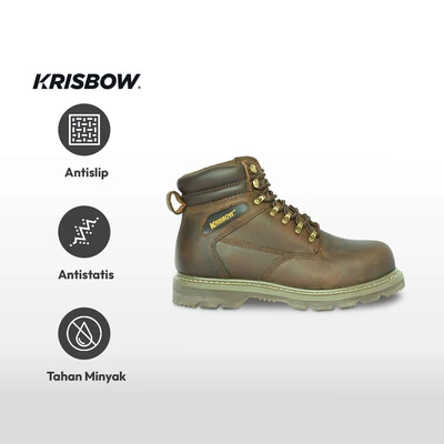 Gambar Krisbow Ukuran 41 Vulcan Sepatu Pengaman - Cokelat