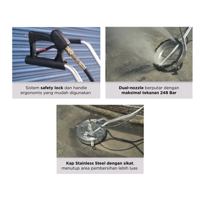Gambar Krisbow 53.3 cm Surface Cleaner Stainless Steel