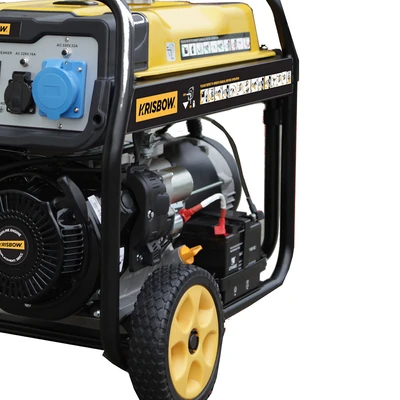 Gambar Krisbow Genset Bensin 8500 Watt 1ph Open KRP85 - Kuning/Hitam