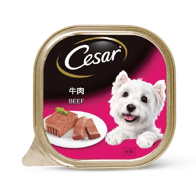 Gambar Cesar Makanan Anjing Basah Small Beef 100 gr