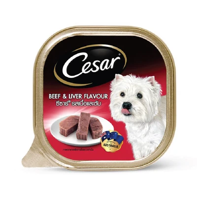 Gambar Cesar Makanan Anjing Basah Small Beef & Liver 100 gr