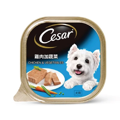 Gambar Cesar Makanan Anjing Basah Chicken & Vegetables 100 gr