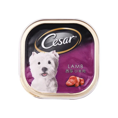 Gambar Cesar Makanan Anjing Basah Lamb 100 gr
