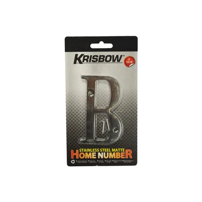 Gambar Krisbow Huruf Rumah B Stainless Steel 10 cm