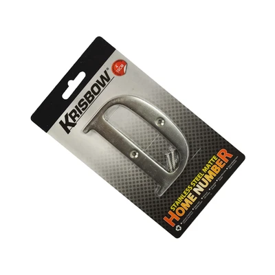 Gambar Krisbow Huruf Rumah D Stainless Steel 10 cm