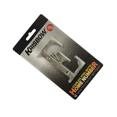 Gambar Krisbow Huruf Rumah E Stainless Steel 10 cm