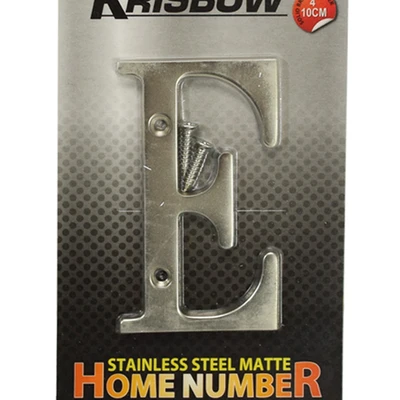 Gambar Krisbow Huruf Rumah E Stainless Steel 10 cm