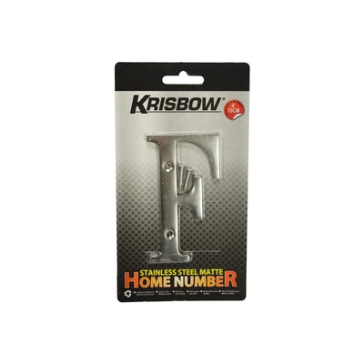 Gambar Krisbow Huruf Rumah F Stainless Steel 10 cm