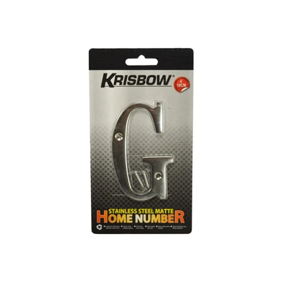 Gambar Krisbow Huruf Rumah G Stainless Steel 10 cm