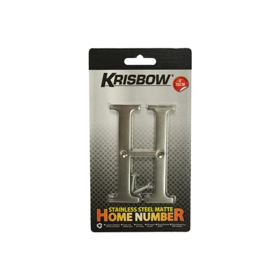 Gambar Krisbow Huruf Rumah H Stainless Steel 10 cm