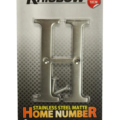 Gambar Krisbow Huruf Rumah H Stainless Steel 10 cm