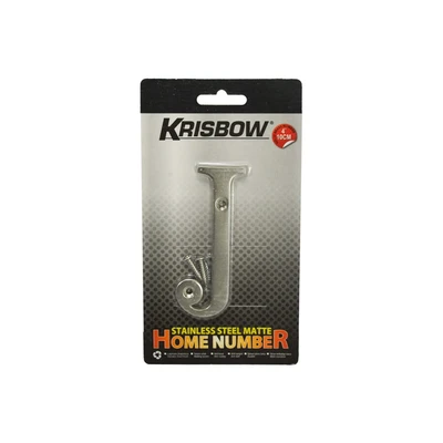 Gambar Krisbow Huruf Rumah J Stainless Steel 10 cm