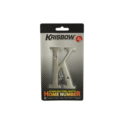 Gambar Krisbow Huruf Rumah K Stainless Steel 10 cm