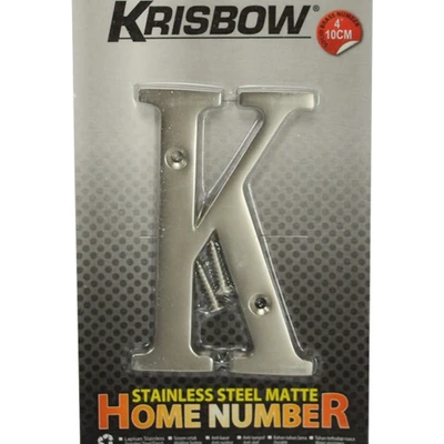 Gambar Krisbow Huruf Rumah K Stainless Steel 10 cm