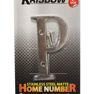 Gambar Krisbow Huruf Rumah P Stainless Steel 10 cm
