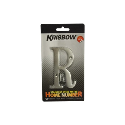 Gambar Krisbow Huruf Rumah R Stainless Steel 10 cm