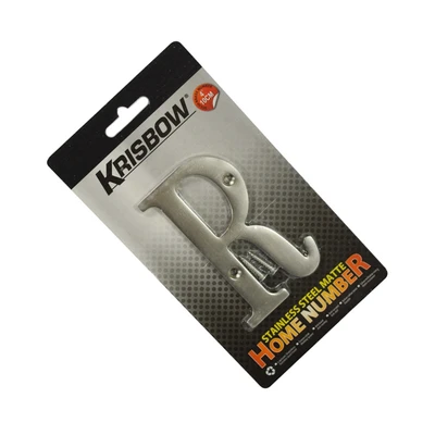 Gambar Krisbow Huruf Rumah R Stainless Steel 10 cm