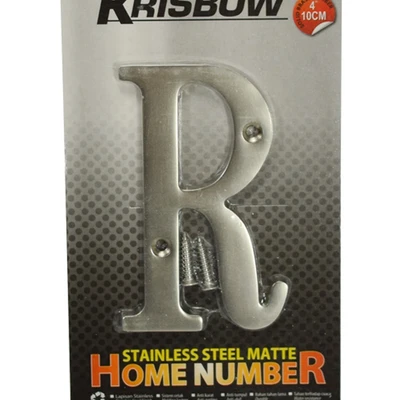 Gambar Krisbow Huruf Rumah R Stainless Steel 10 cm