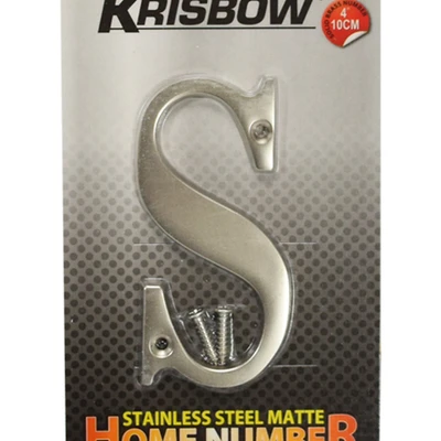 Gambar Krisbow Huruf Rumah S Stainless Steel 10 cm
