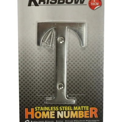 Gambar Krisbow Huruf Rumah T Stainless Steel 10 cm
