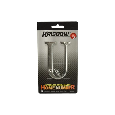 Gambar Krisbow Huruf Rumah U Stainless Steel 10 cm