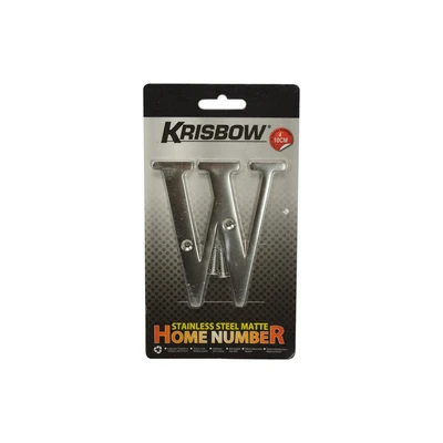Gambar Krisbow Huruf Rumah W Stainless Steel 10 cm