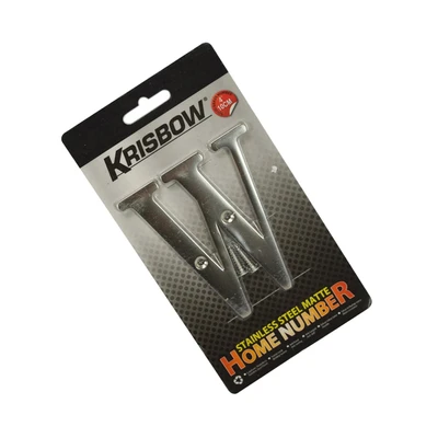 Gambar Krisbow Huruf Rumah W Stainless Steel 10 cm